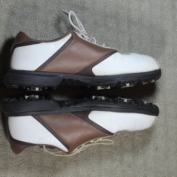 Nike Power Channel Size 9 White and Brown Golf Cleats - Picture 5 of 6